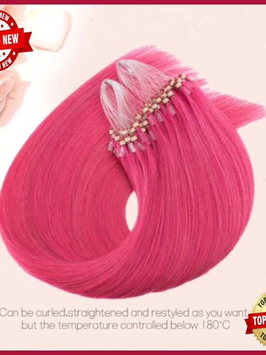 18-Inch Human Hair Micro Bead Extensions, 50g, No Heat Required